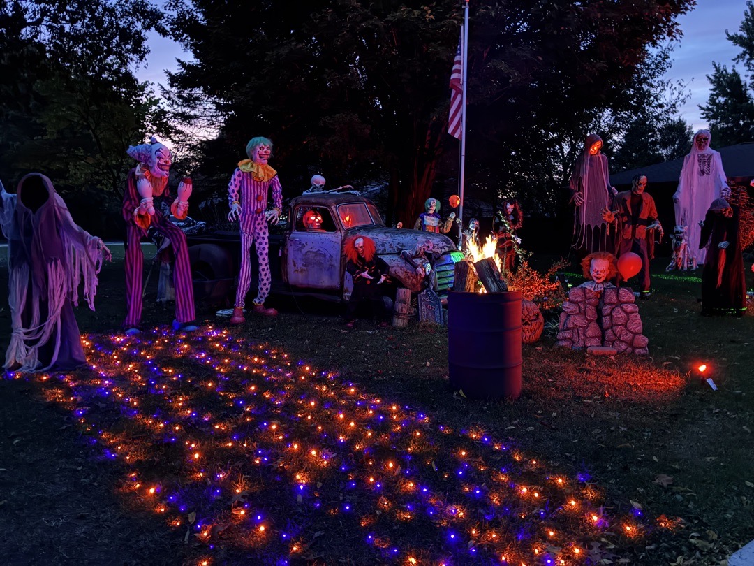 Halloween Yard in Edwardsburg, Michigan