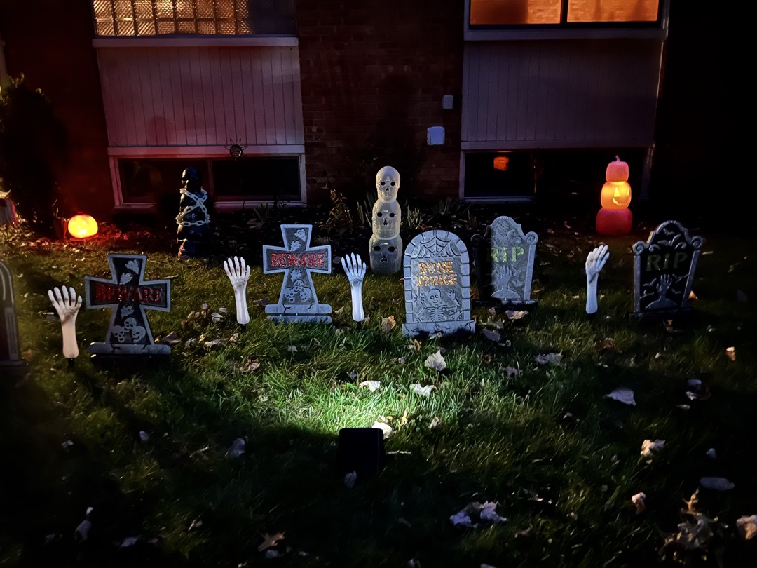 Glowing Bone Garden Halloween Haunt in Troy, Michigan