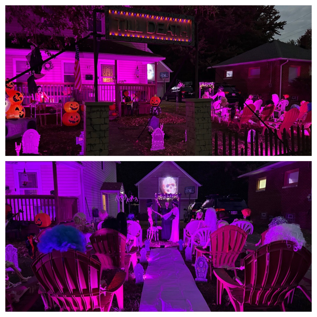 Skeleton Wedding Halloween Haunt in Berea, Ohio