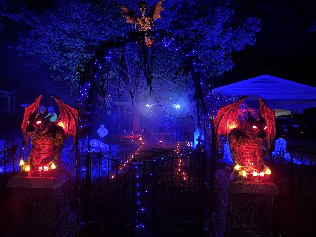 The Forbidden Graveyard Halloween Display in Granite Quarry, North Carolina