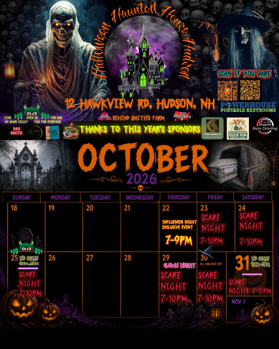 Halloween Haunted House in Hudson, New Hampshire