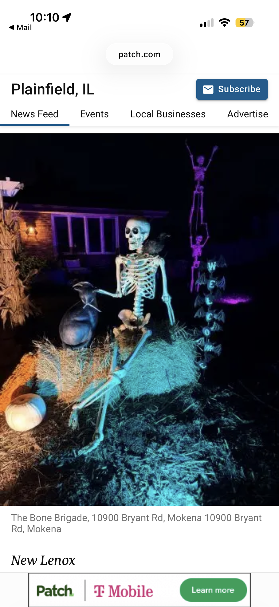 The bone brigade Halloween Haunt in Mokena, Illinois