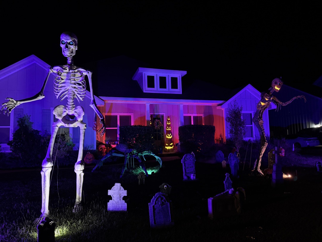 Skeleton Graveyard Halloween Haunt in Fairhope, Alabama