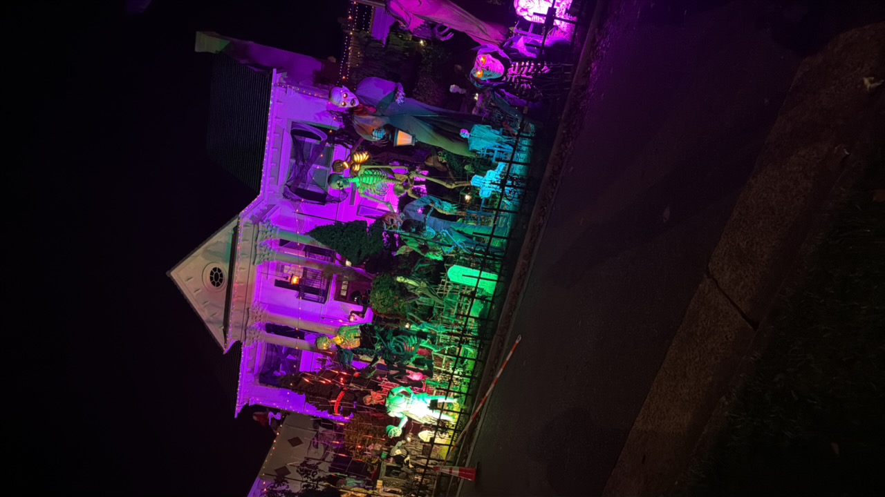 Mansion Halloween Display in Longport, New Jersey