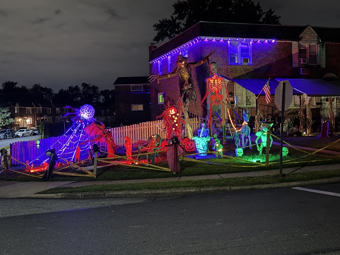 Frightfully Fun Halloween Display in Glenolden, Pennsylvania