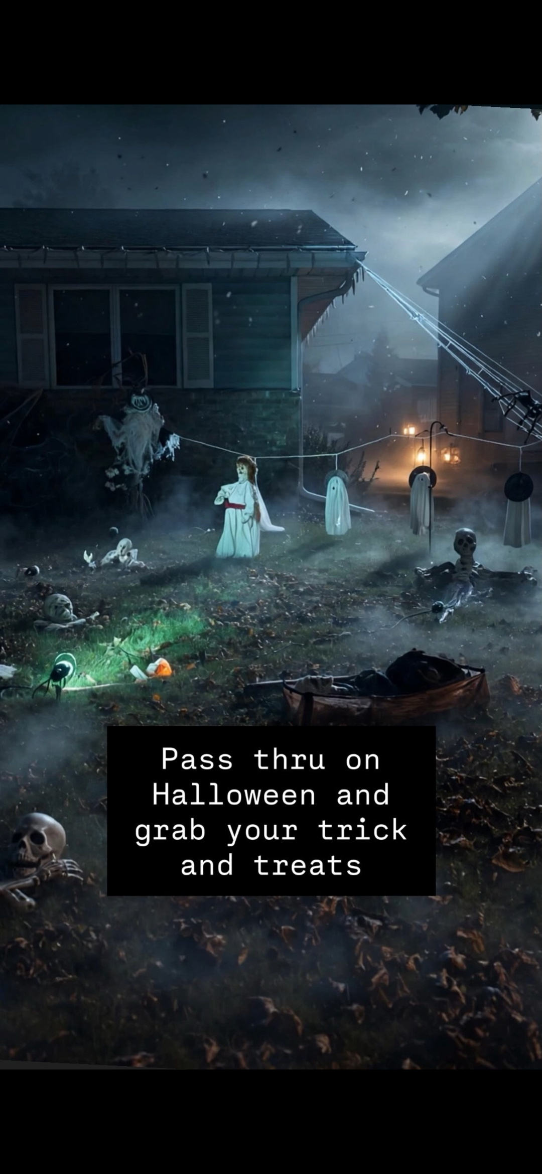 Creepy Little Front yard Drive-Through Haunt in Sun Prairie, Wisconsin