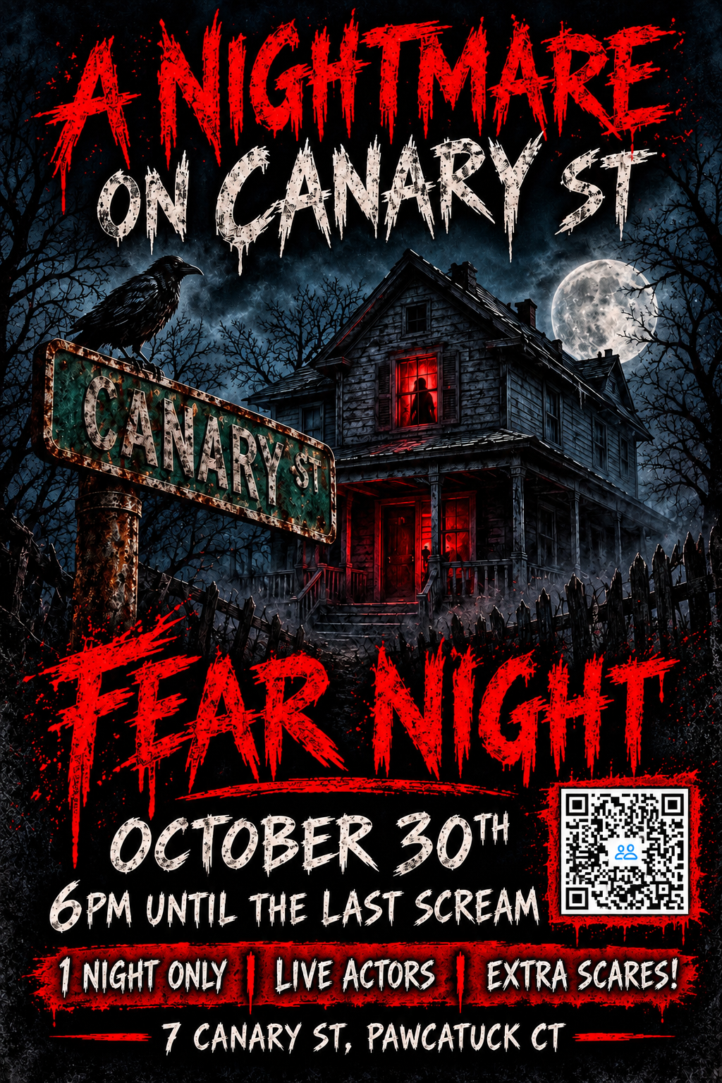A Nightmare On Canary St Haunted House in Pawcatuck, Connecticut