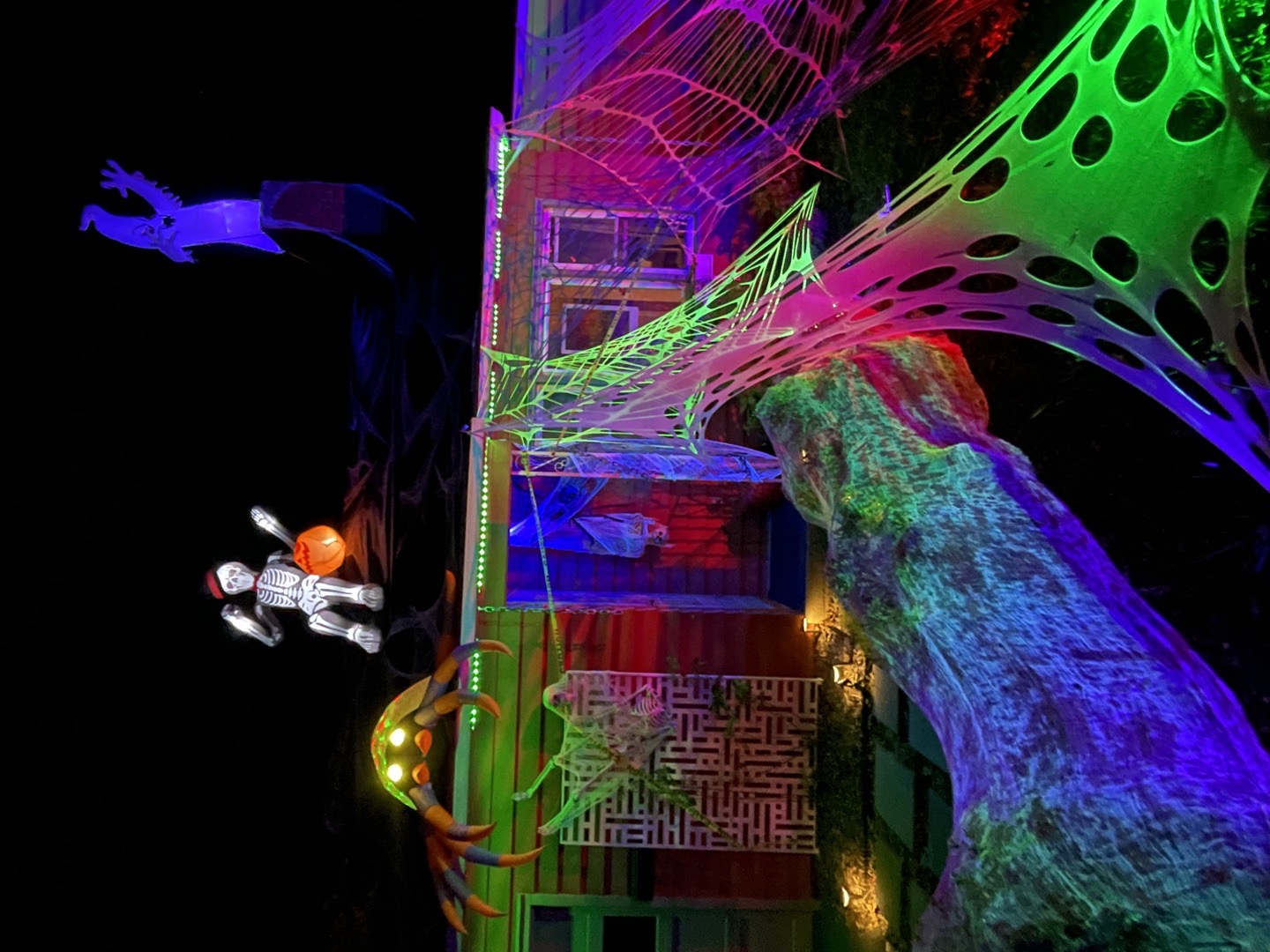 The Neon Web Cottage Drive-Through Haunt in Syracuse, New York