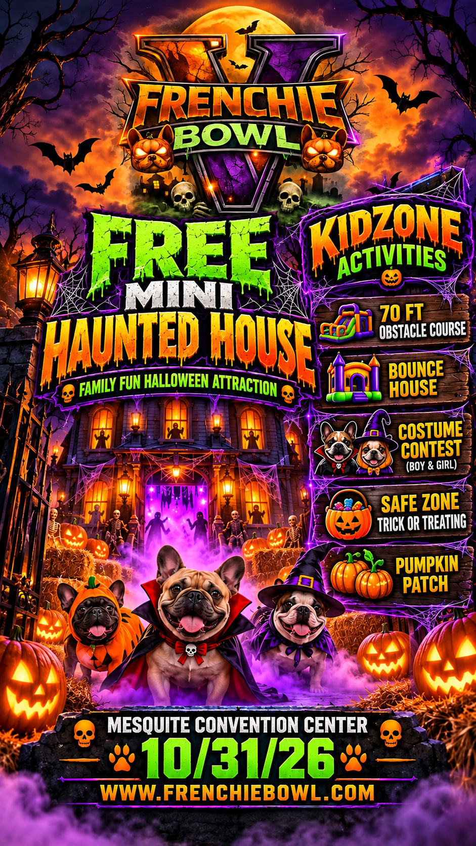 Frenchie Bowl Halloween Festival in Mesquite, Texas