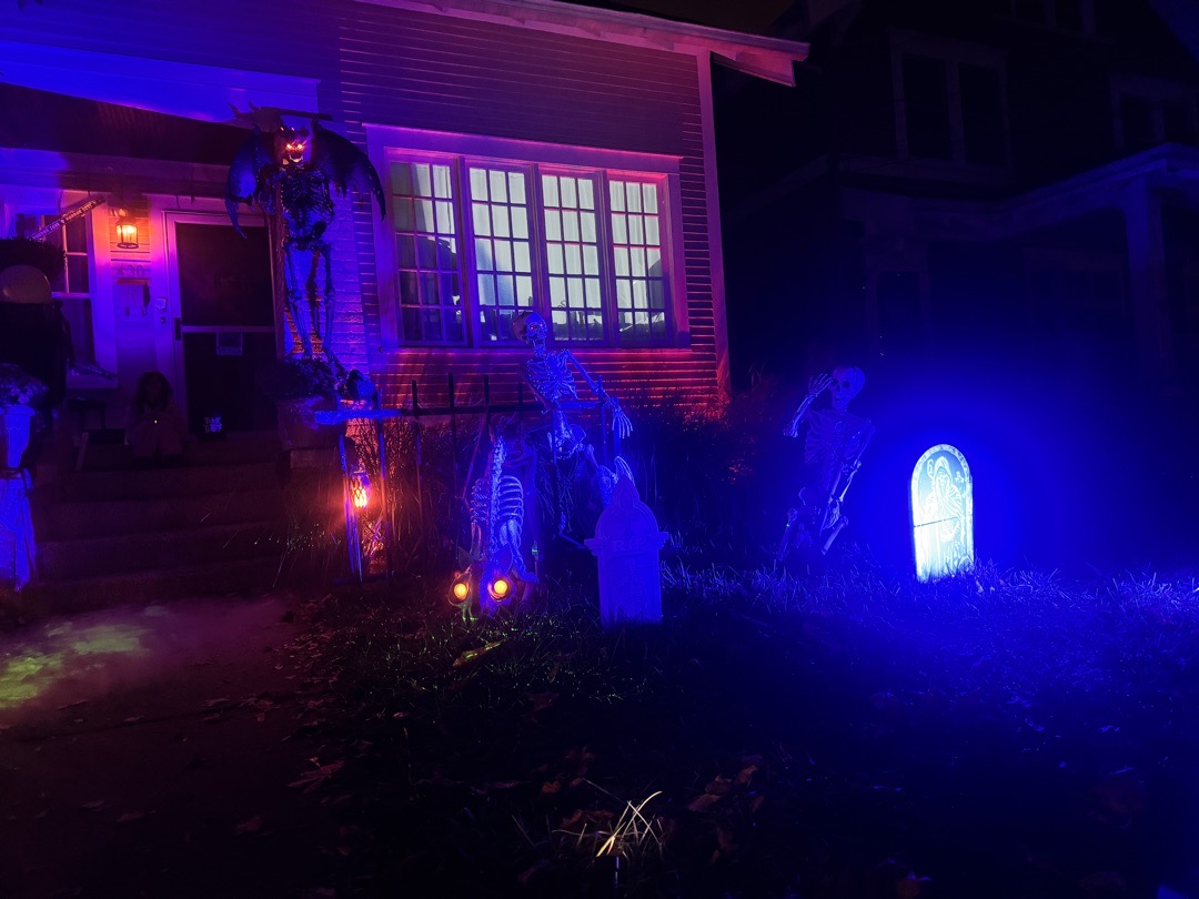 when death comes to play Halloween Haunt in East Grand Rapids, Michigan