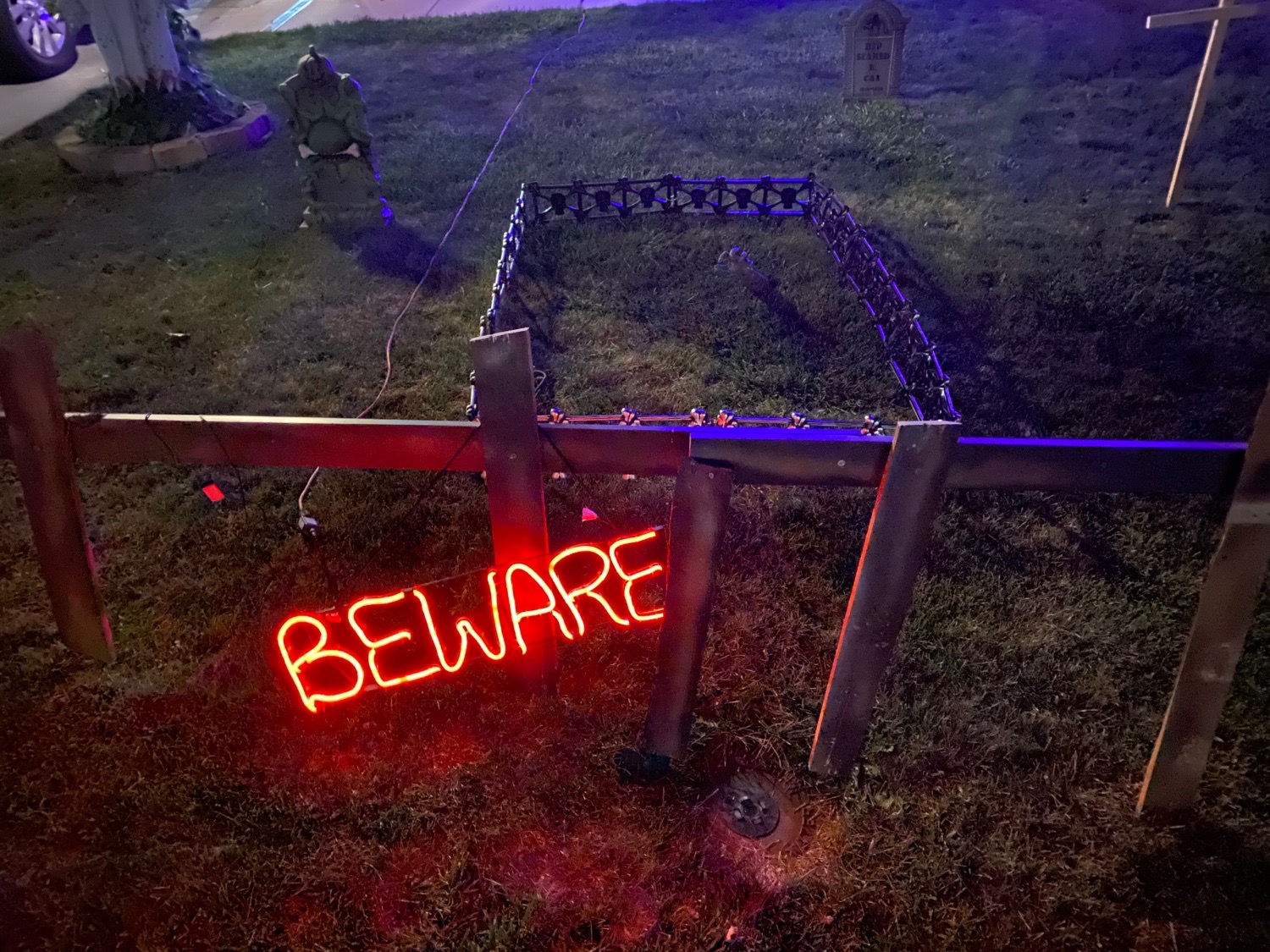 halloween display — haunted house in Loveland, CO