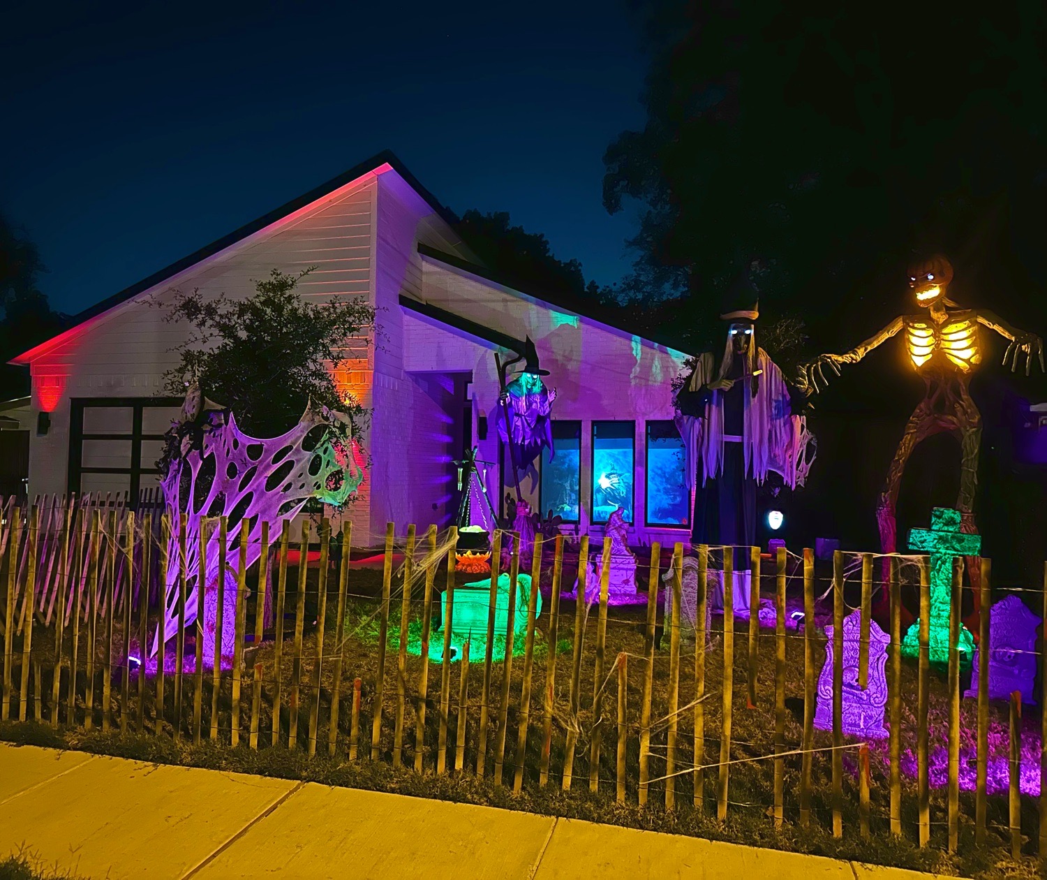 yard display and candy — haunted house in Dallas, TX