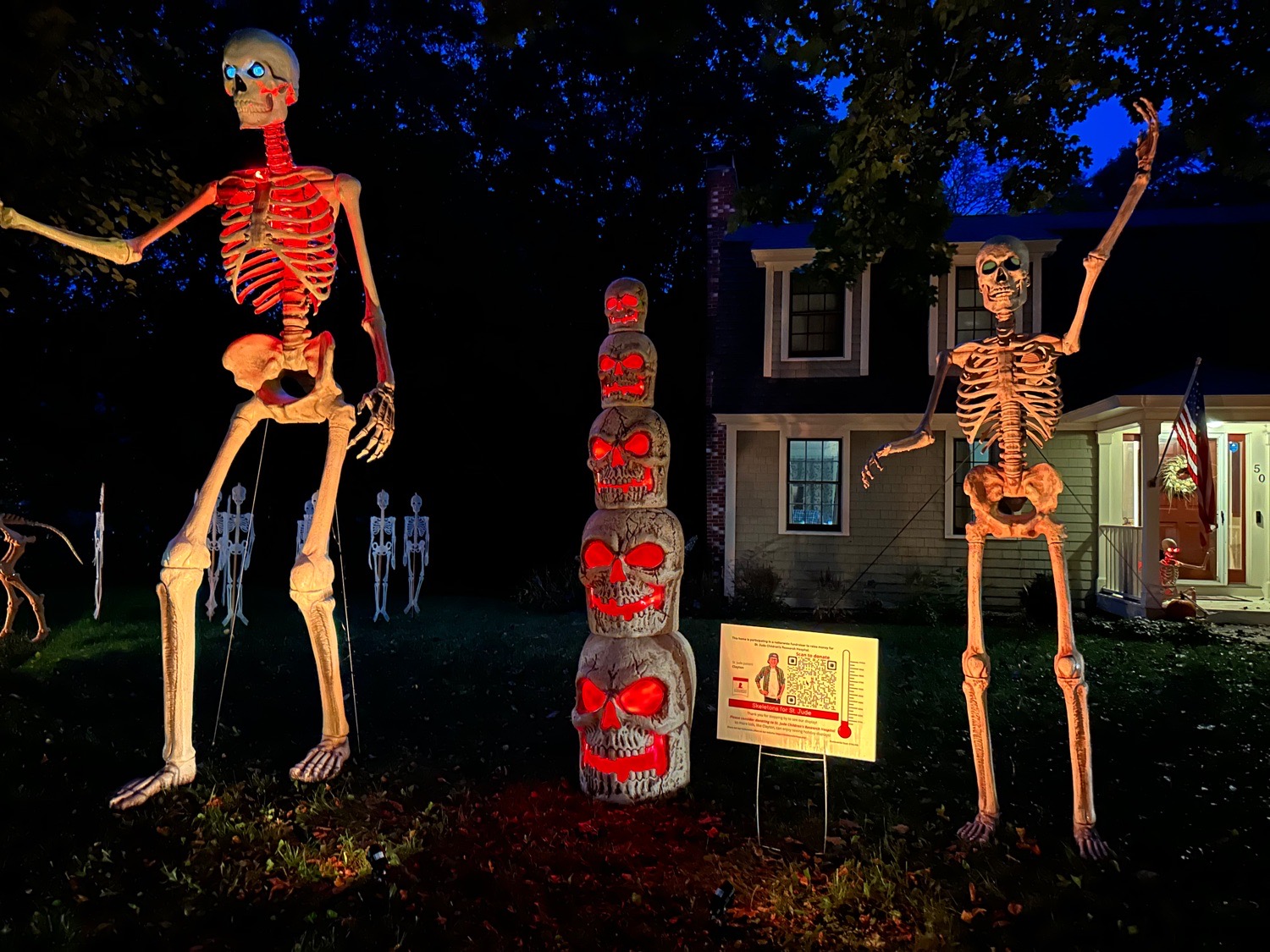 skeletons on summer street