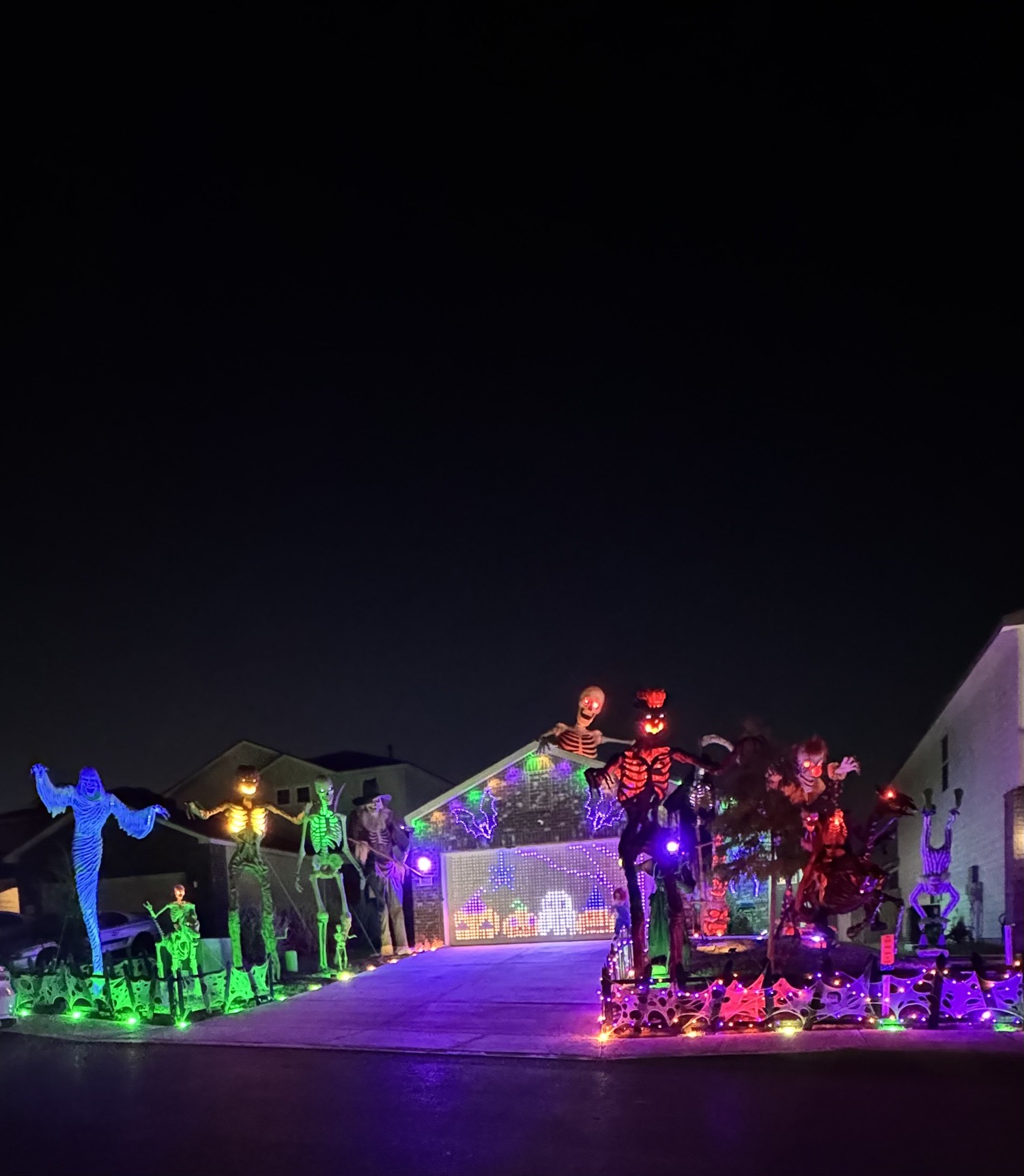 Light show And 12ft Giants.