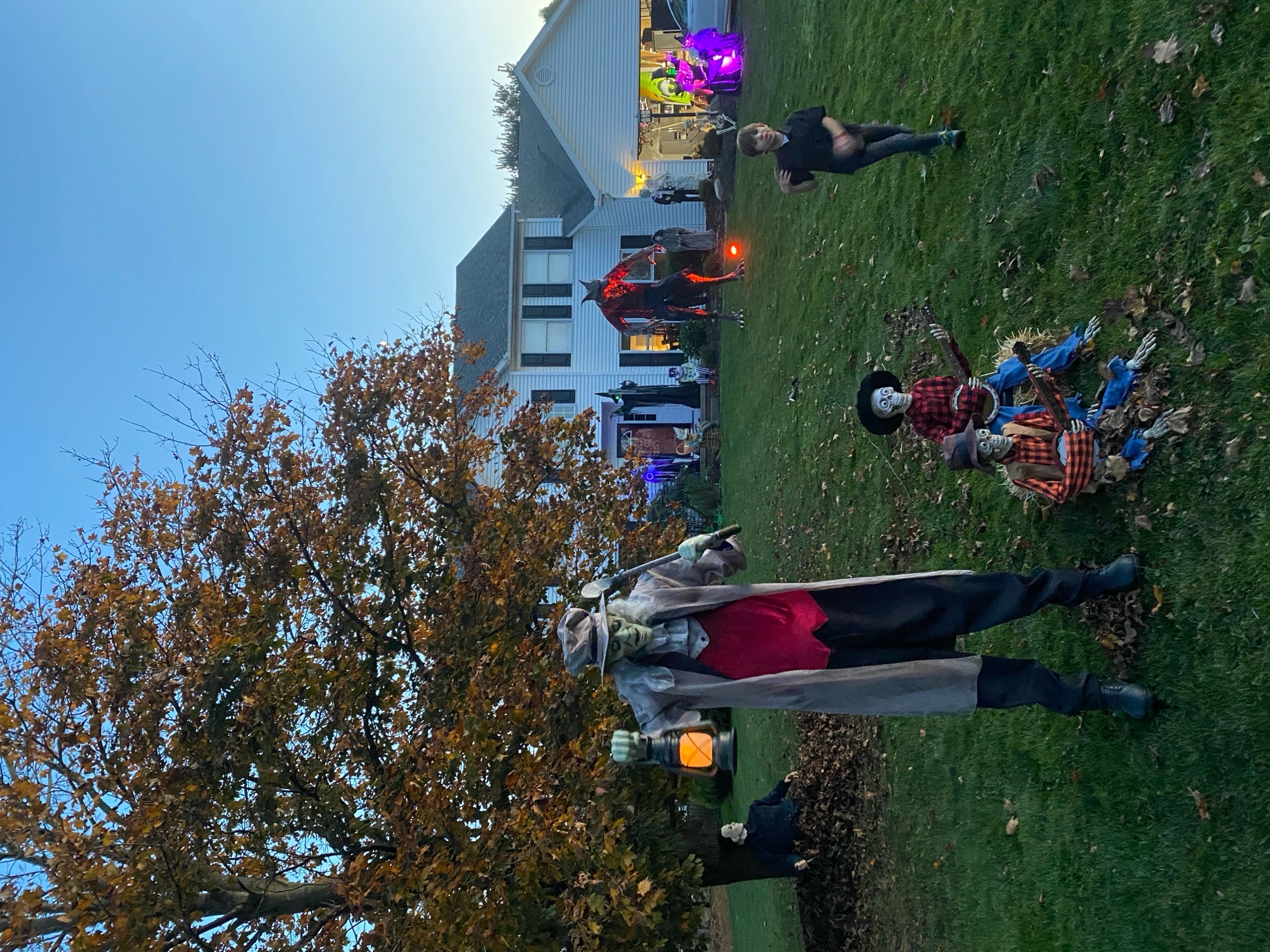 large yard display with 12 foot creatures