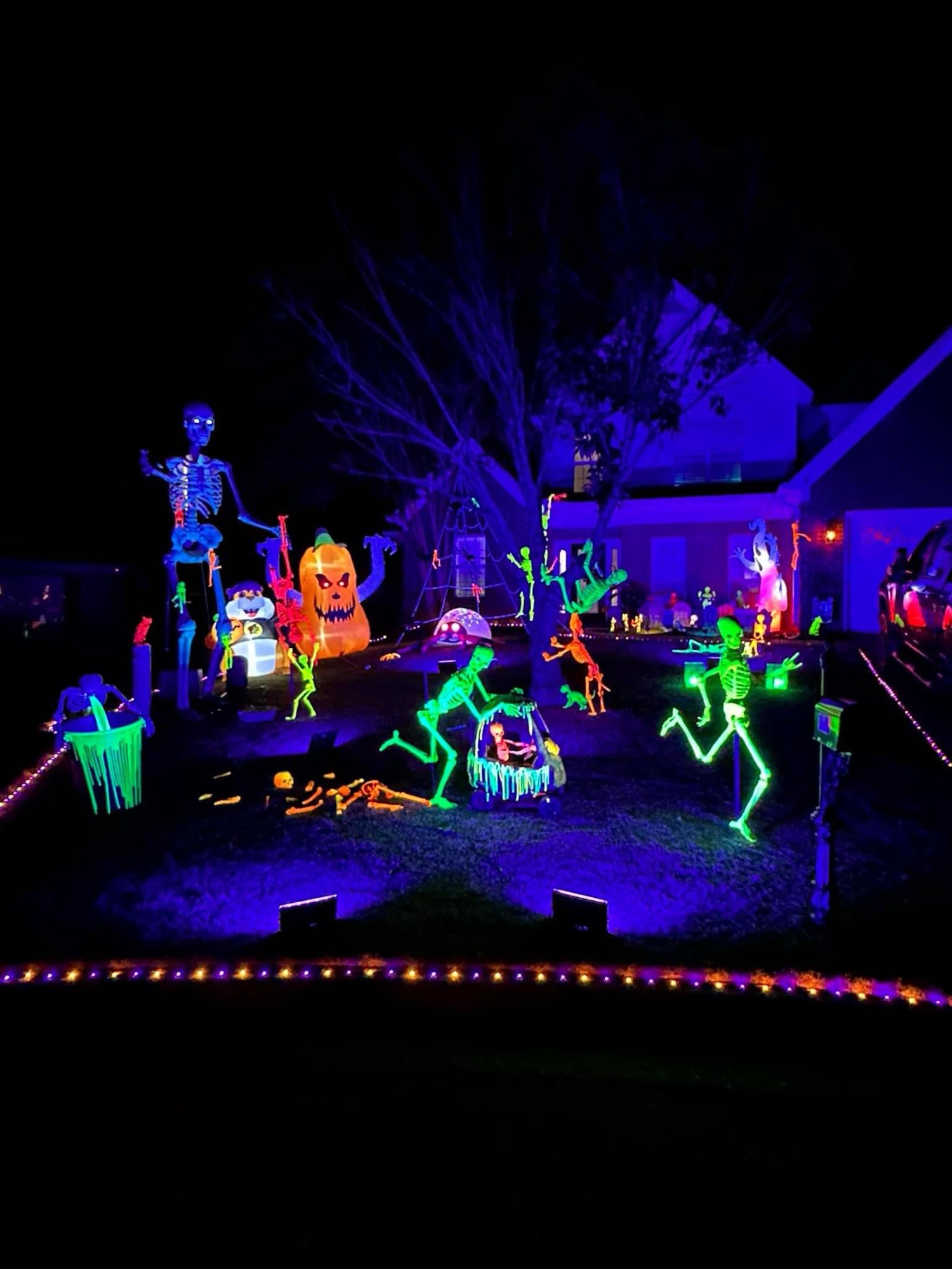 skeleton glow party
