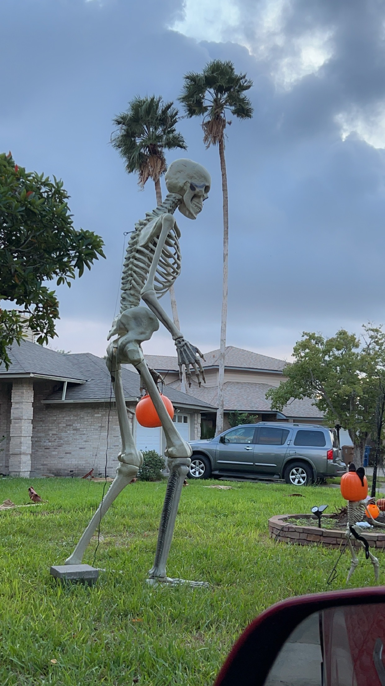 Skelly and Warewolf ready for trick or treaters