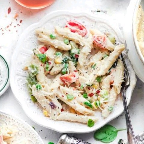 Vegetable White Sauce Pasta