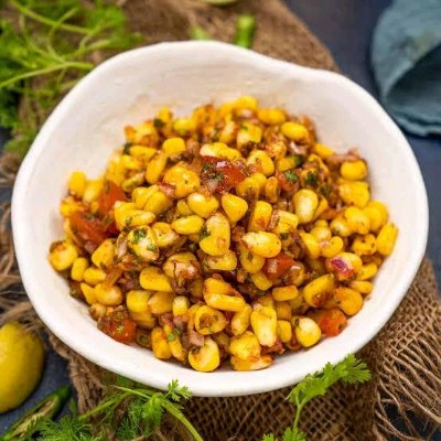 Cheese corn chaat