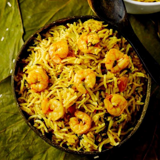 Hyderabadi Prawn Biryani 