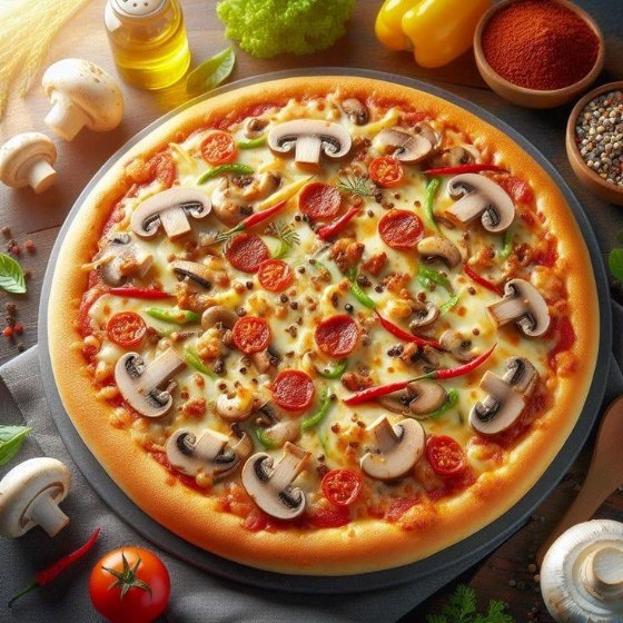 Mushroom Pizza 