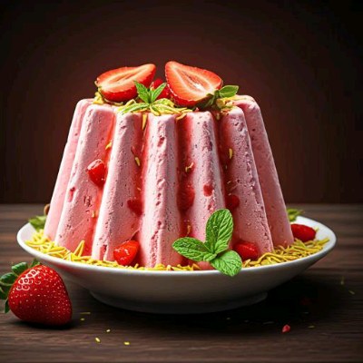 Strawberry kulfi