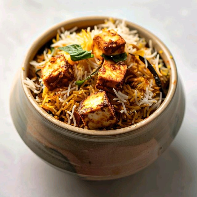 Paneer Tikka Dum Biriyani