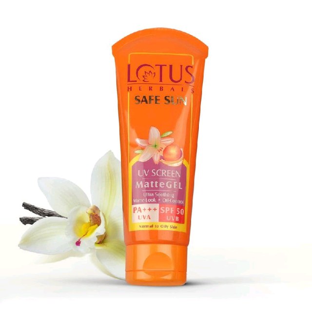 LOTUS HERBALS Safe Sun UV Screen Matte Gel Sunscreen SPF 50 Pa+++ 100g