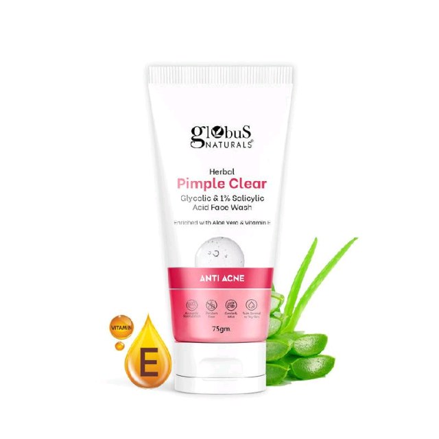 GLOBUS NATURALS Glycolic & 1% Salicylic Acid Face Wash, 75gm