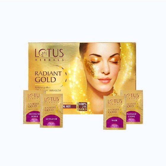 LOTUS HERBAL Radiant Gold Cellular Glow Single Facial Kit 37g