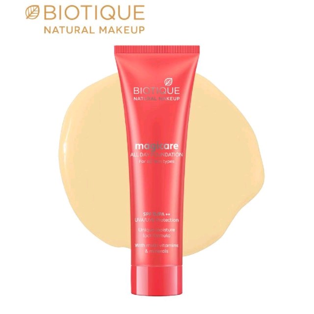 BIOTIQUE natural makeup magicare all day foundation (Seashell) 30ml