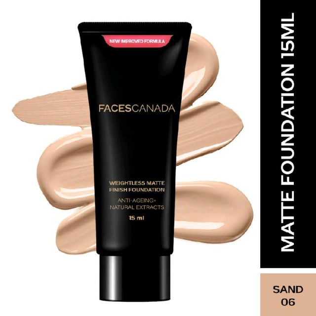 FACESCANADA Weightless Matte Finish Foundation (Sand 06) 15ml 