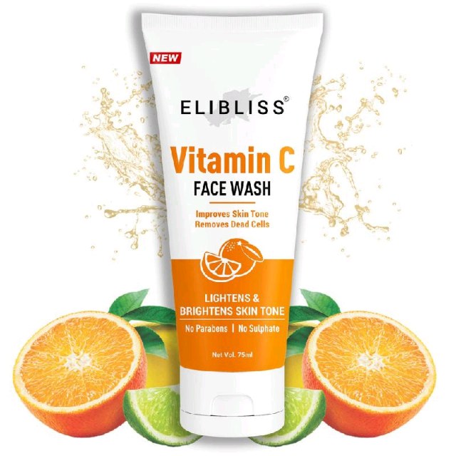 ELIBLISS Vitamin C Gel  for reduceappearance of dark spots & improve skin tone Face Wash 75gm