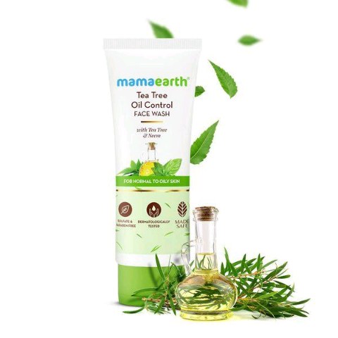 MAMAEARTH Tea Tree Natural with Neem for Acne & Pimples Women All Skin Types Face Wash 100ml