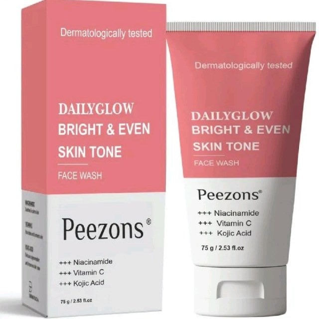 PEEZONS Bright & Even Tone with Niacinamide Vitamin E and Kojic Acid All Skin Types face wash 75ml