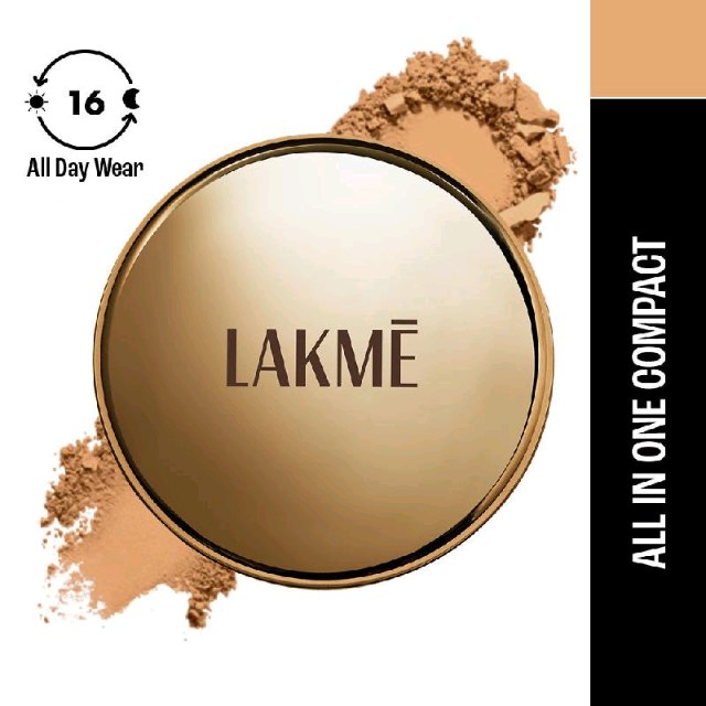 LAKME 9 to 5 Primer with Matte Powder Foundation Compact (Rose Silk) 9g