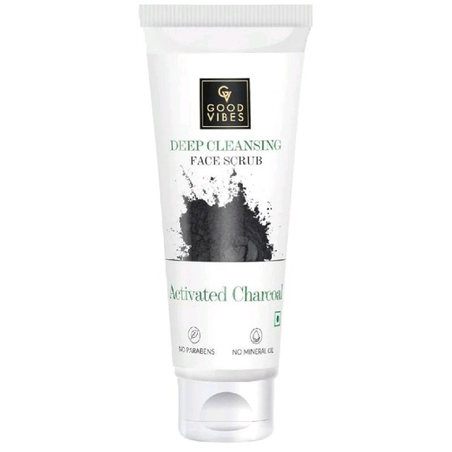 GOOD VIBES Activated Charcoal Deep Cleansing Face Scrub 50g 