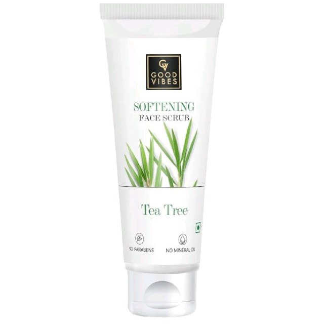 GOOD VIBES Tea Tree Softening Face Scrub Tube 50g