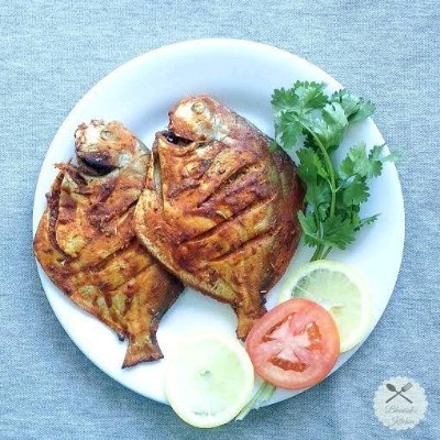 Pomfret fish curry