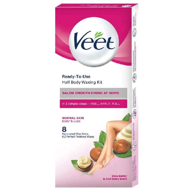 VEET Half Body Wax Strips Normal Skin 8U