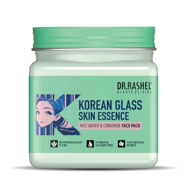DR.RASHEL Korean Glass Skin Essence Face Pack Infused with Rice Water and Ceramide (380 ml)