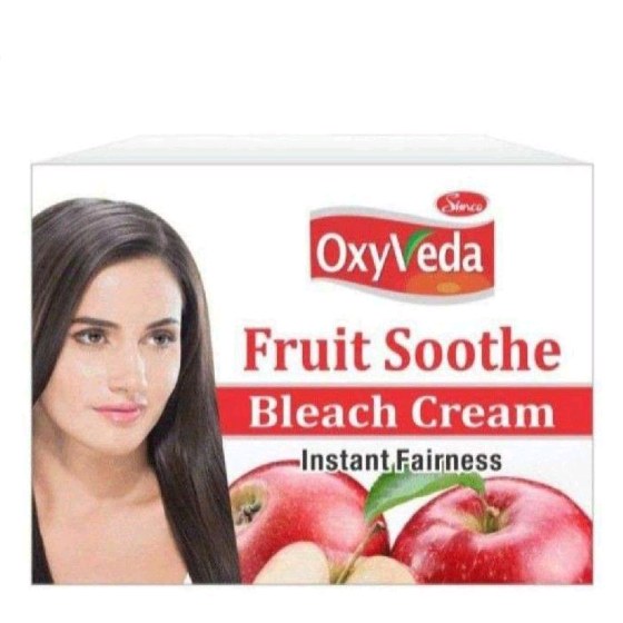 Simco Oxyveda Fruit Soothe Bleach Cream Instant Fairness 4g