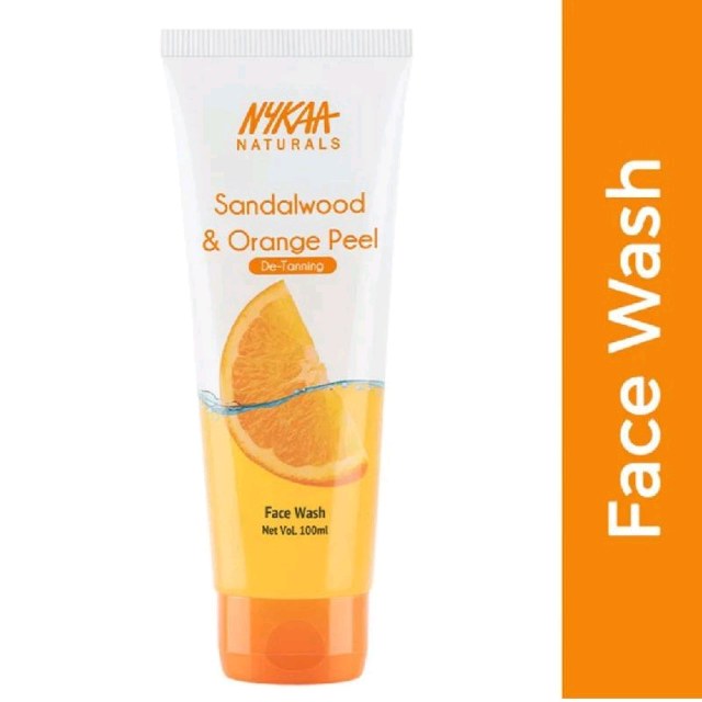 NYKAA Naturals Sandalwood & Orange Peel FaceWash for Tan Removal (100ml)
