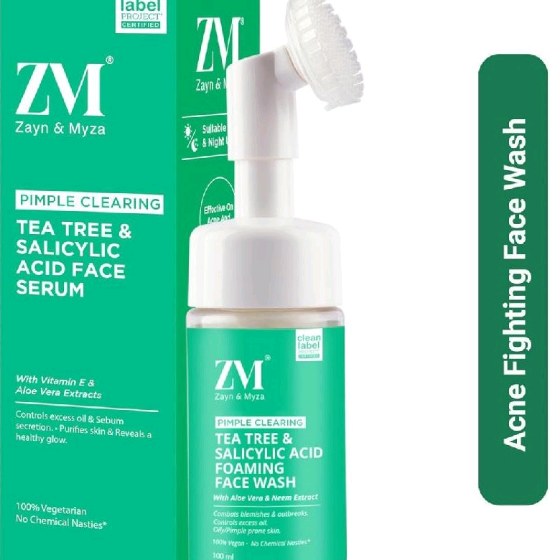 ZM ZAYN & MYZA Pimple Clearing Tea Tree & Salicylic Acid Foaming Face Wash (100ml)