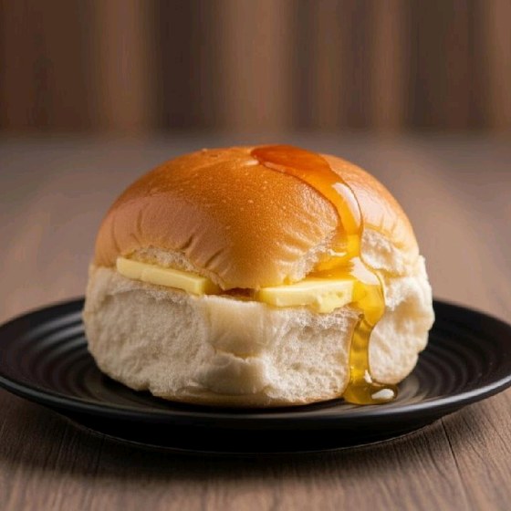 Bun Maska with Honey