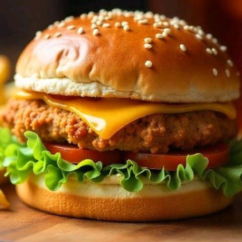 Aloo Tikki Cheese Burger