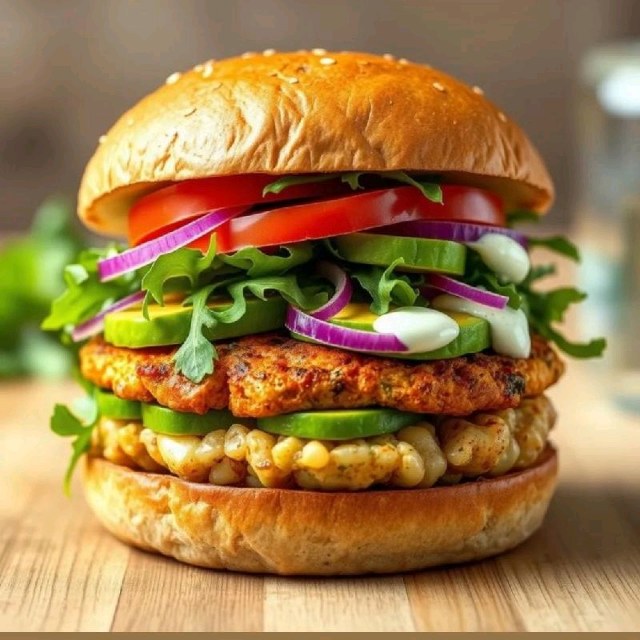Rekha's Café Special Burger
