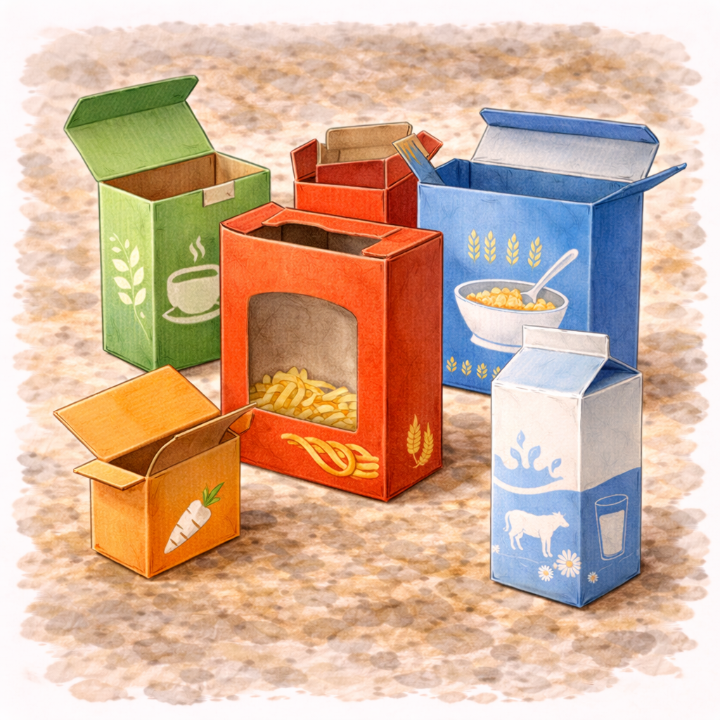 Små papkasser (fx fra te, pasta, sko)