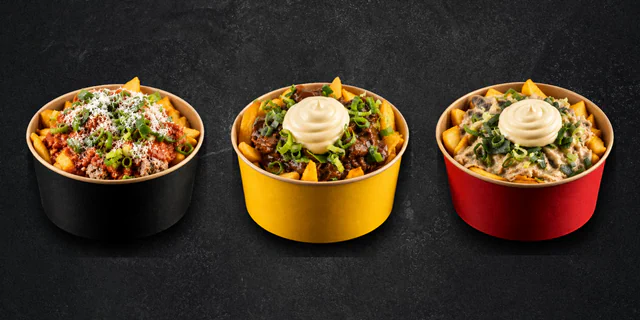 Les trois Papabol’s : Boul’Frites, Carbo Frites et Frites-au vent