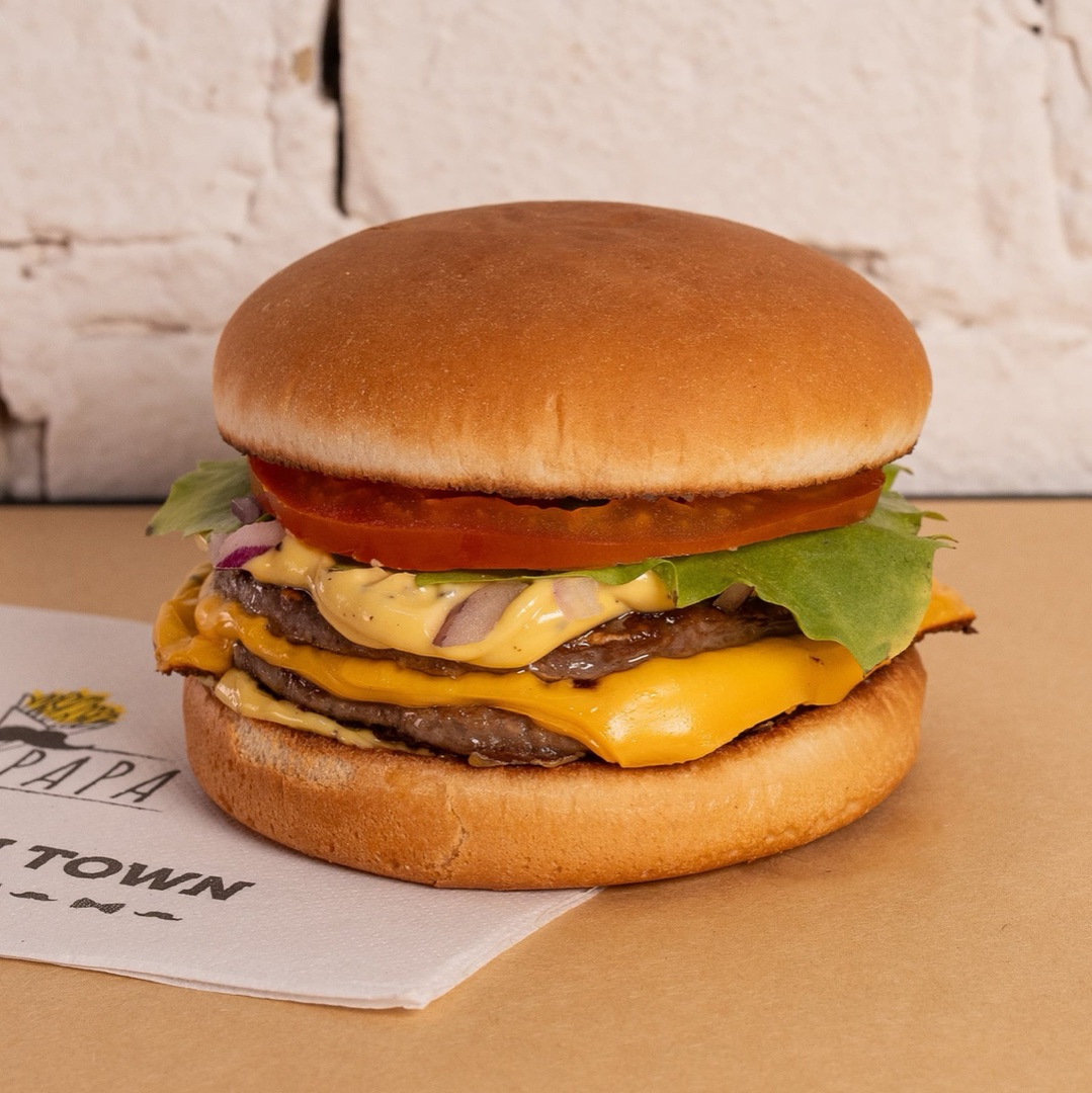 Le fiston, double burger pur bœuf Rouge de Famenne